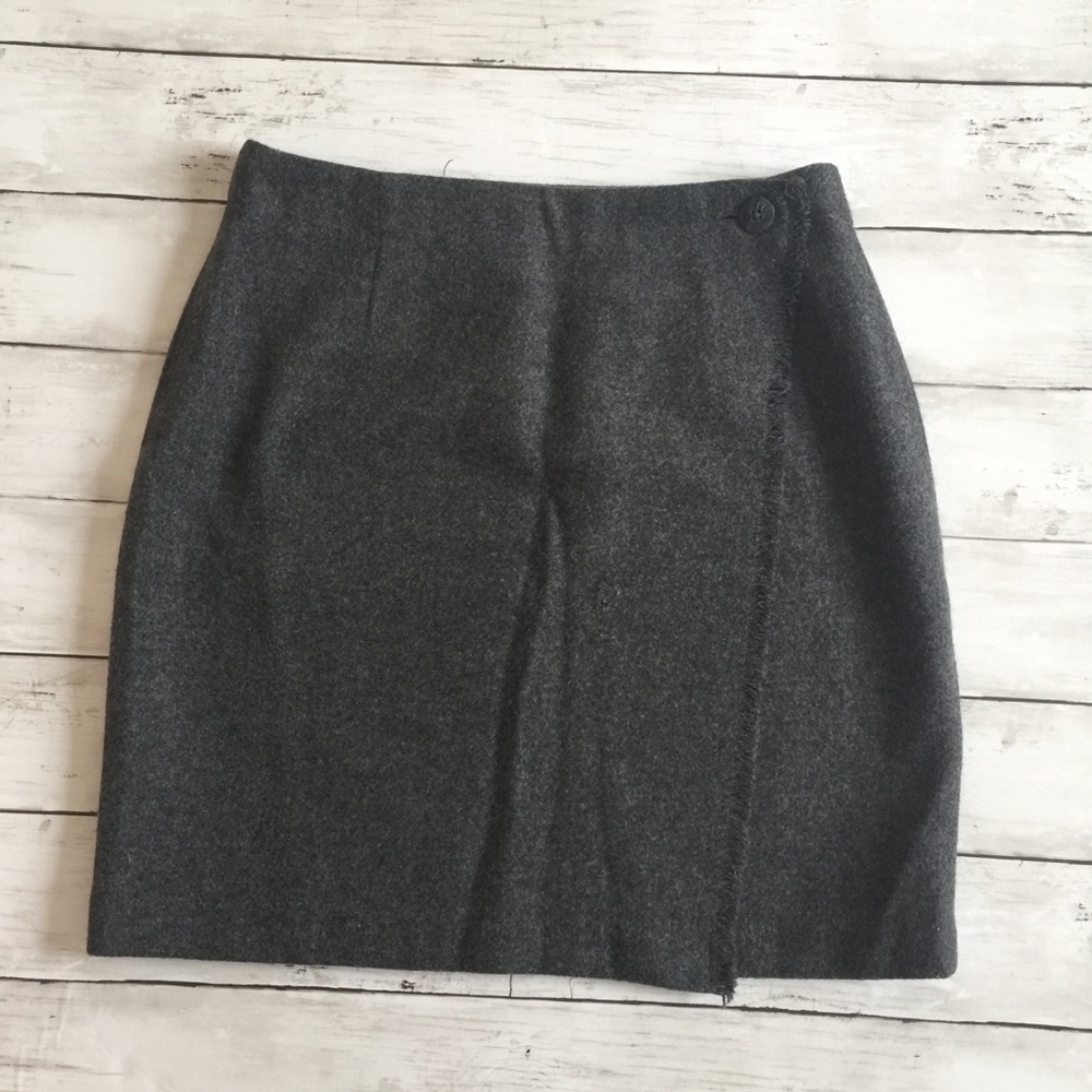 Gap Grey Wrap Wool Skirt
